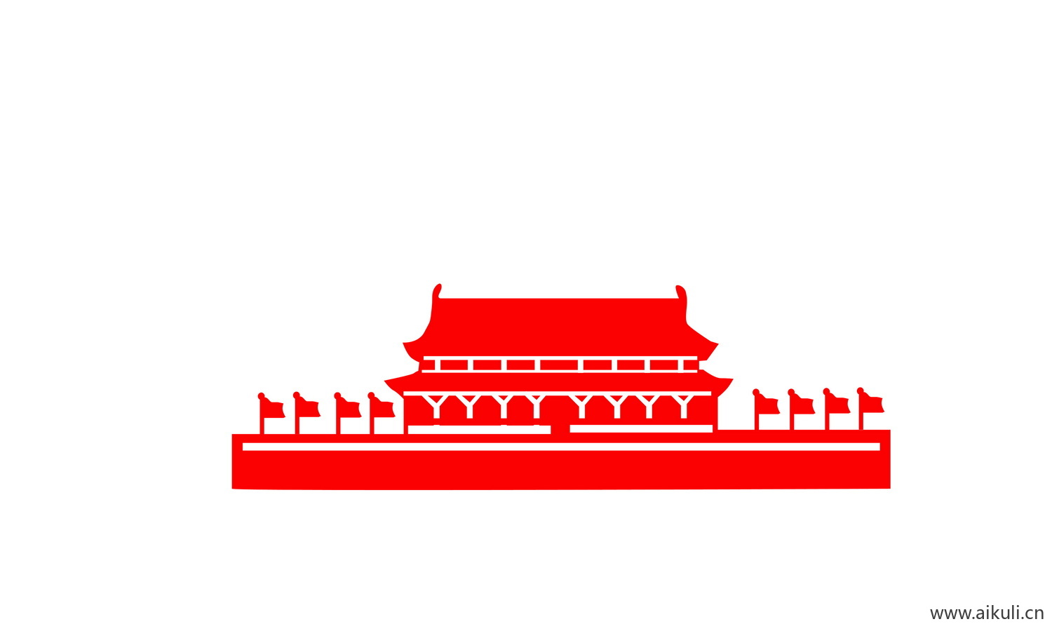 PSDE天安门剪影素材