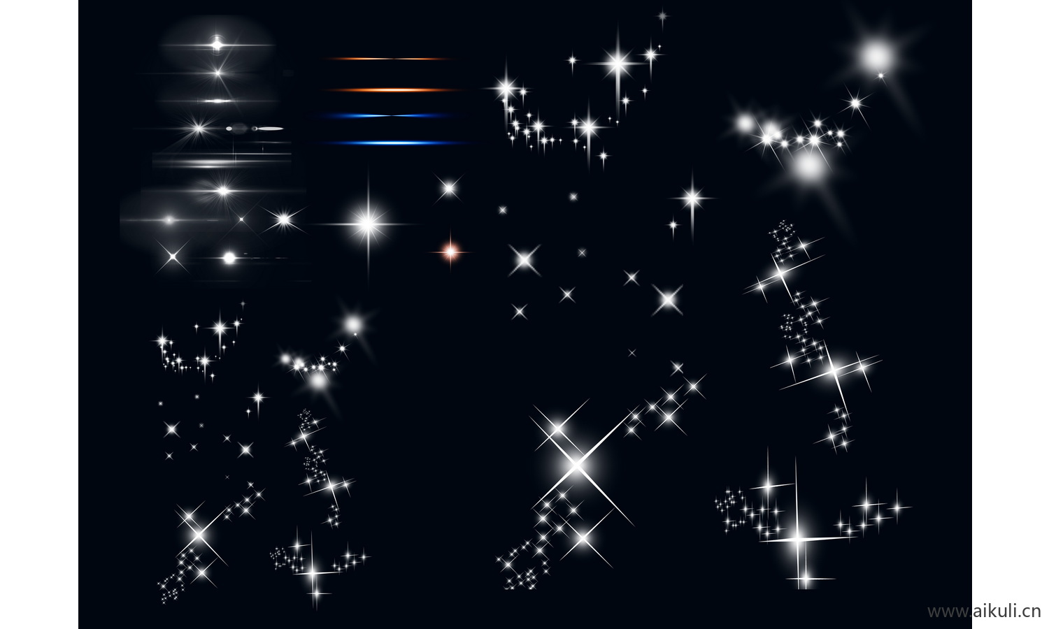 现代夜景闪烁星空PSD素材