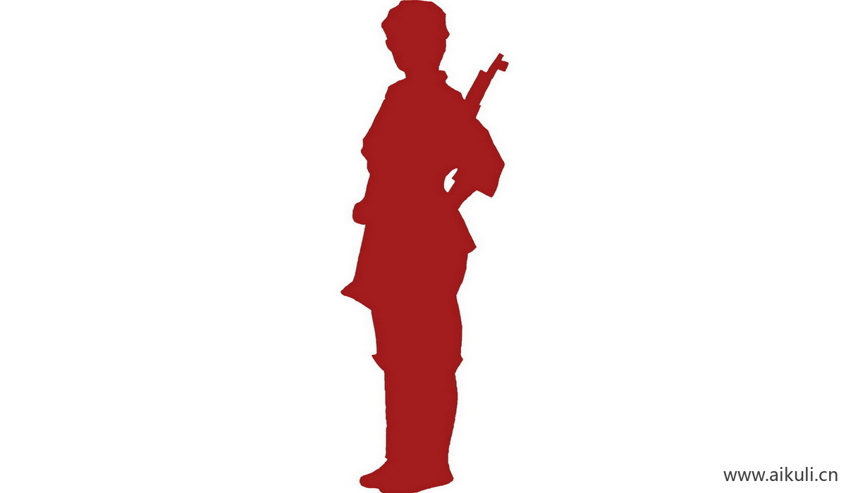 现代A士兵战士剪影元素PSD
