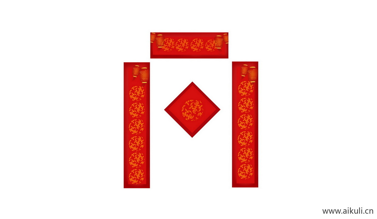 对联门联贴纸Z psd素材