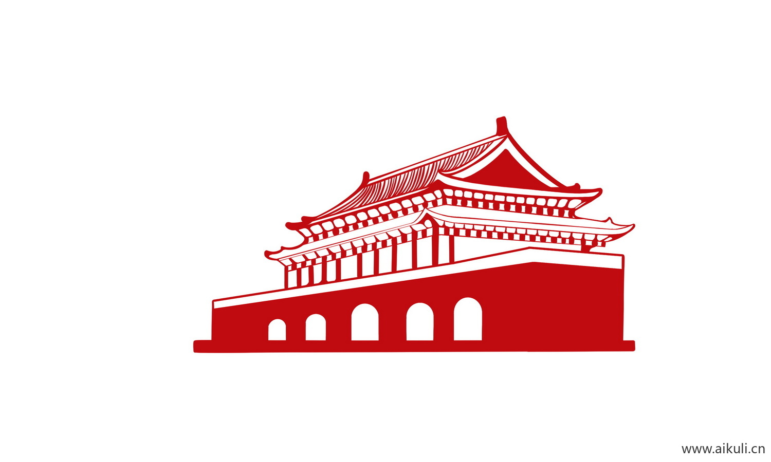 PSDI天安门剪影素材