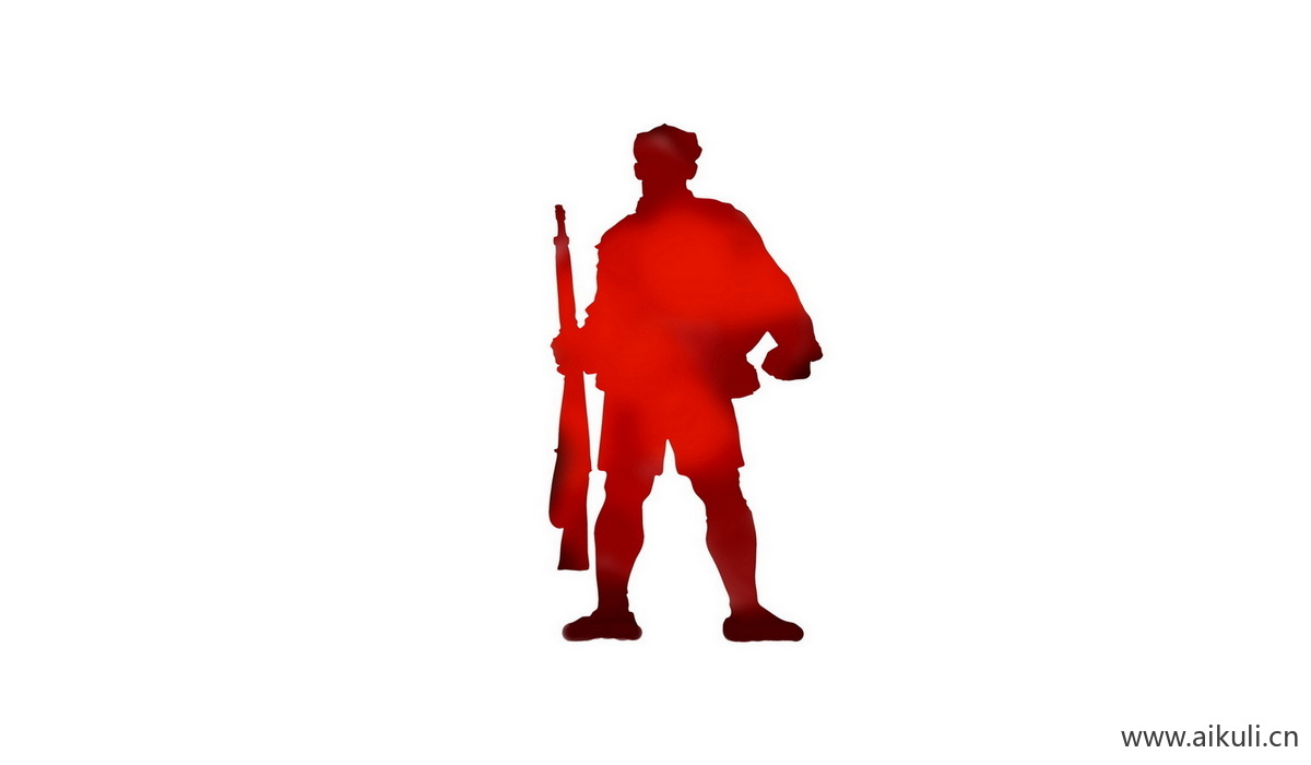 剪影元素B士兵军人战士人PSD素材