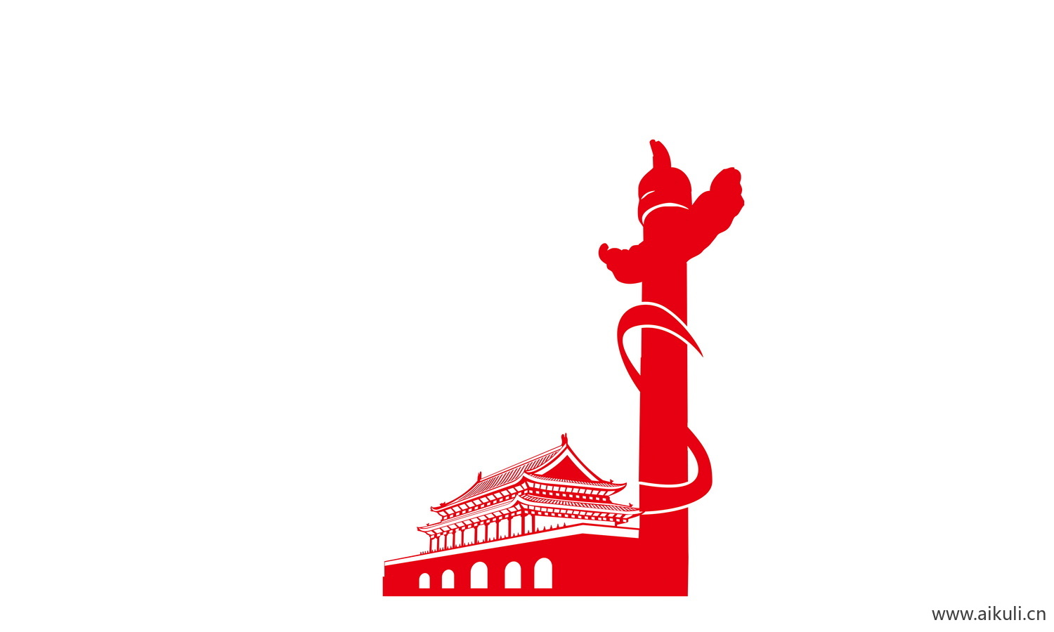 PSDD天安门剪影素材