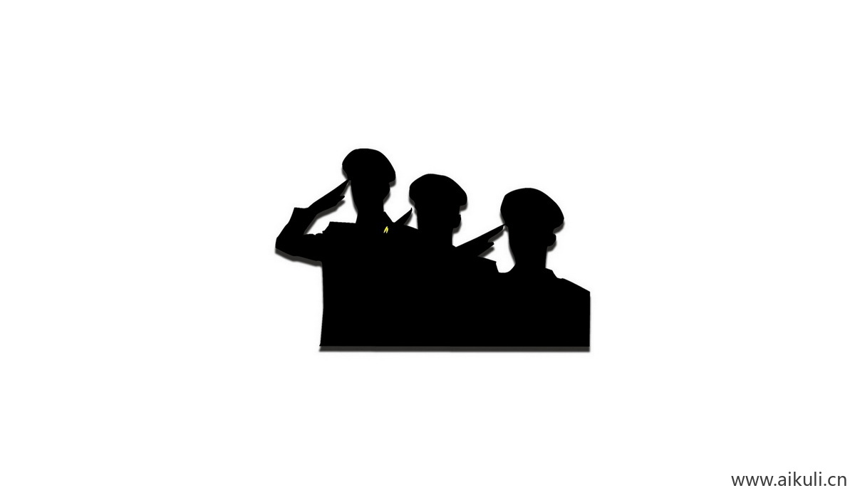 士兵军人战士剪影元素M剪影人PSD素材