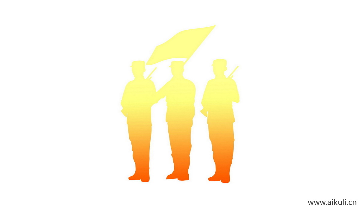 士兵军人战士剪影元素I剪影人PSD素材
