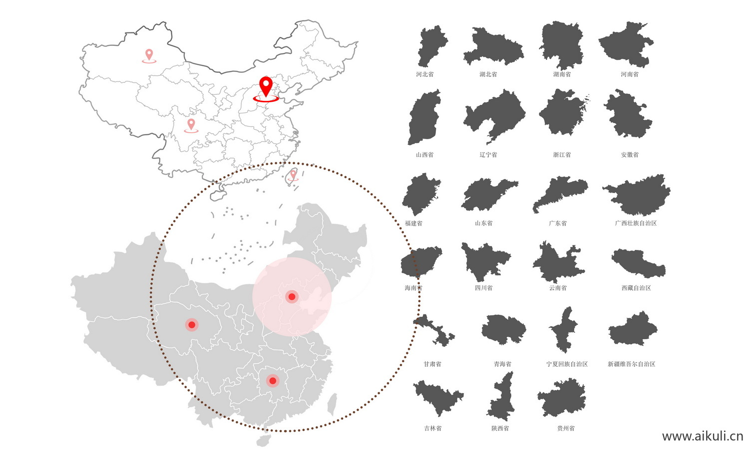 区位分析 PSD分析图素材