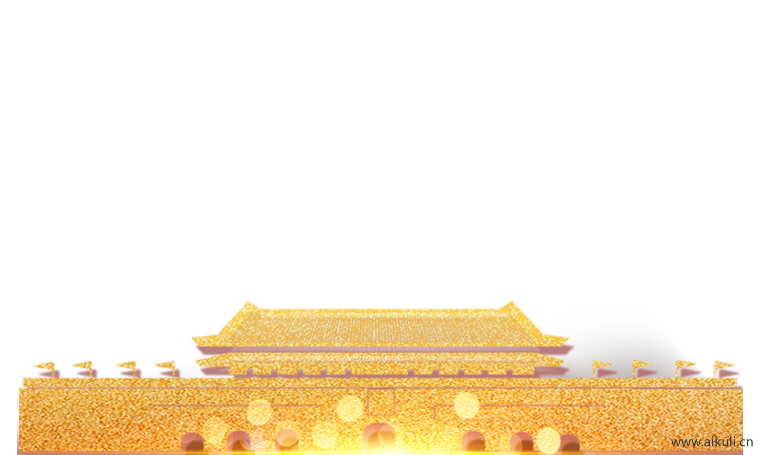 PSDU天安门剪影素材
