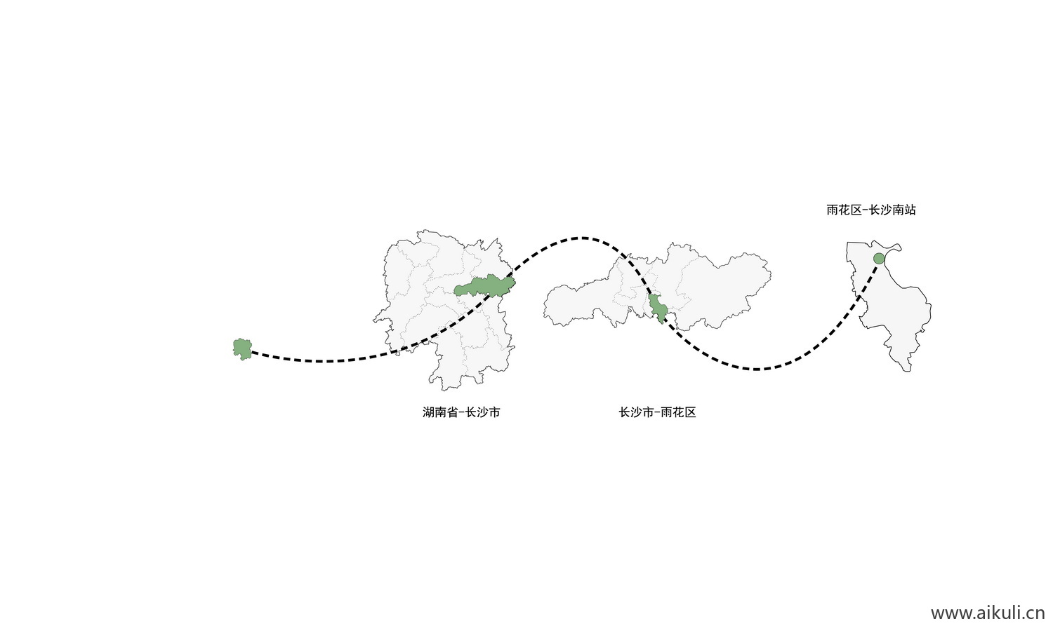免抠湖南省长沙市地理地图区位分析图