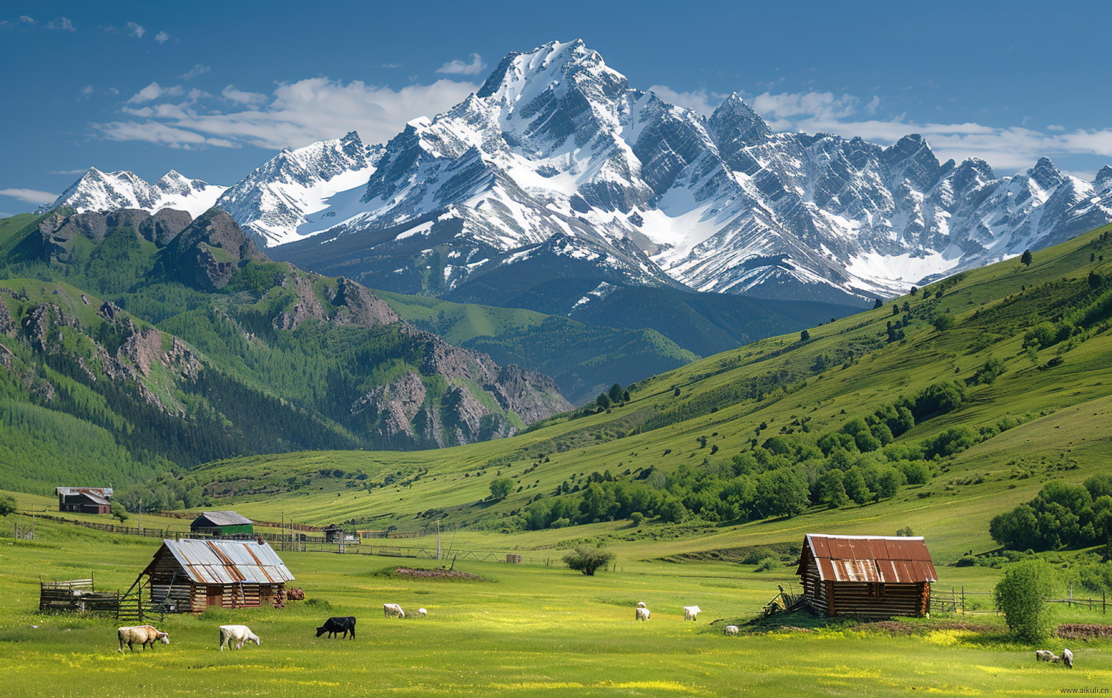 雪山山水景观F自然风景贴图