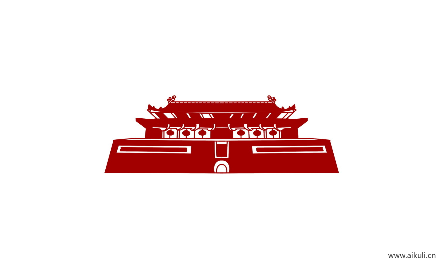 PSDW天安门剪影素材