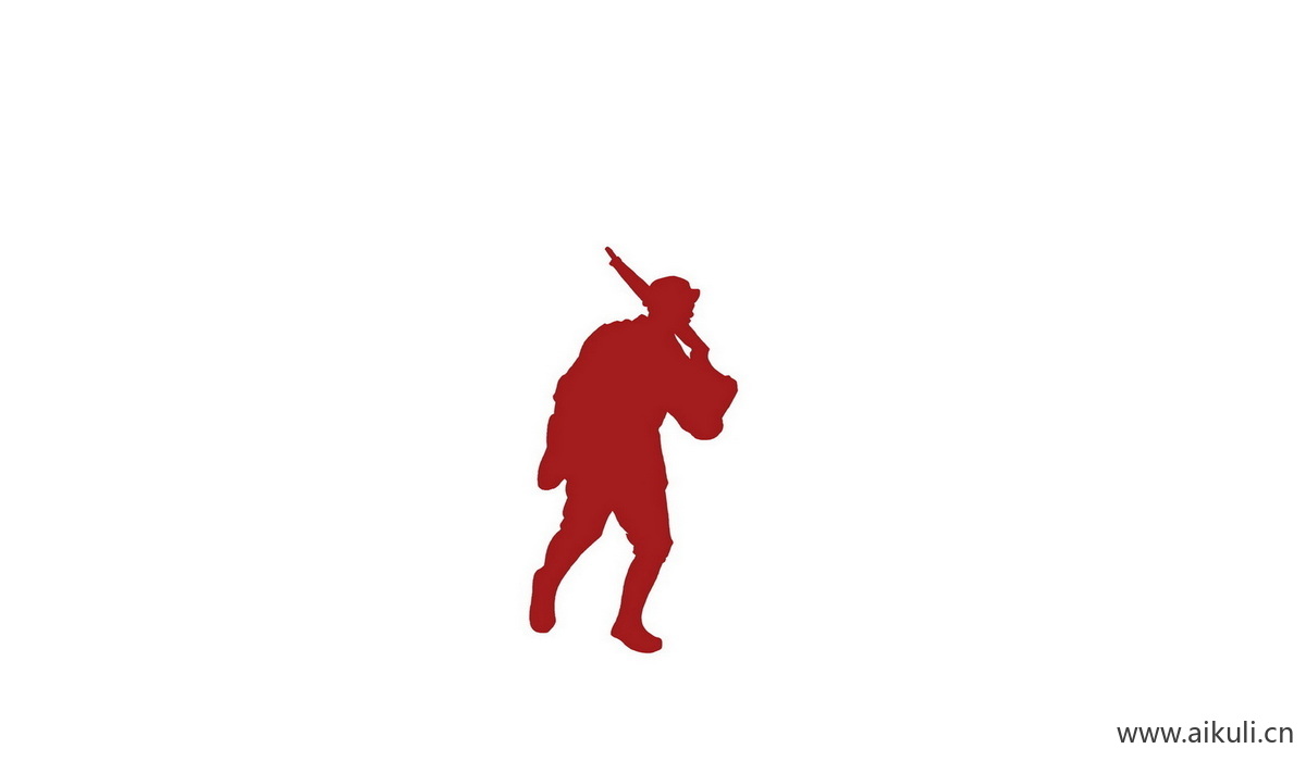 士兵战士L人物剪影元素PS