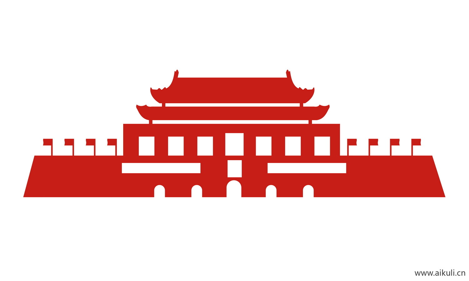 PSDQ天安门剪影素材