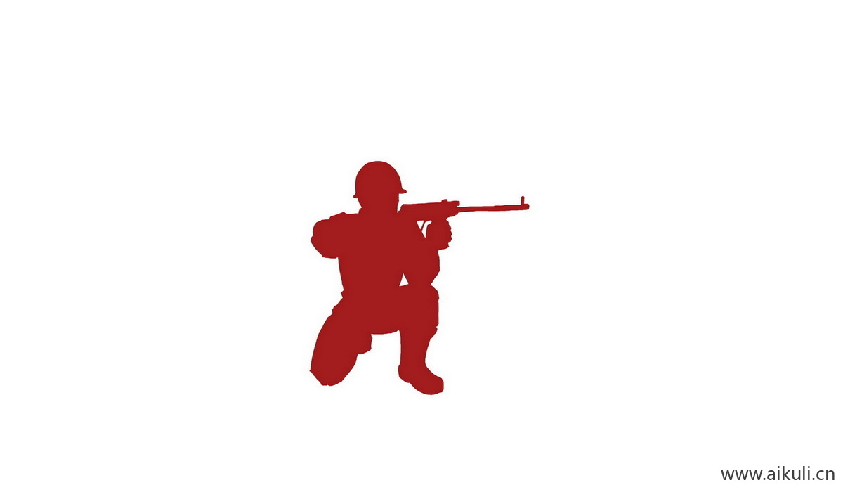 现代D士兵战士剪影元素PSD