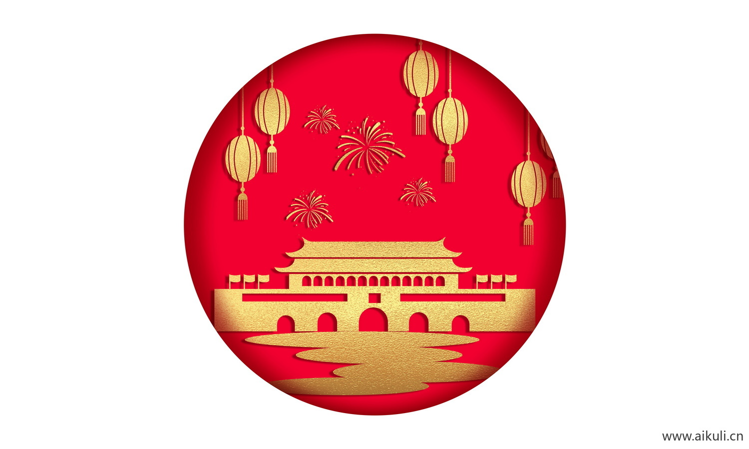 党建元素A天安门剪影PSD素材