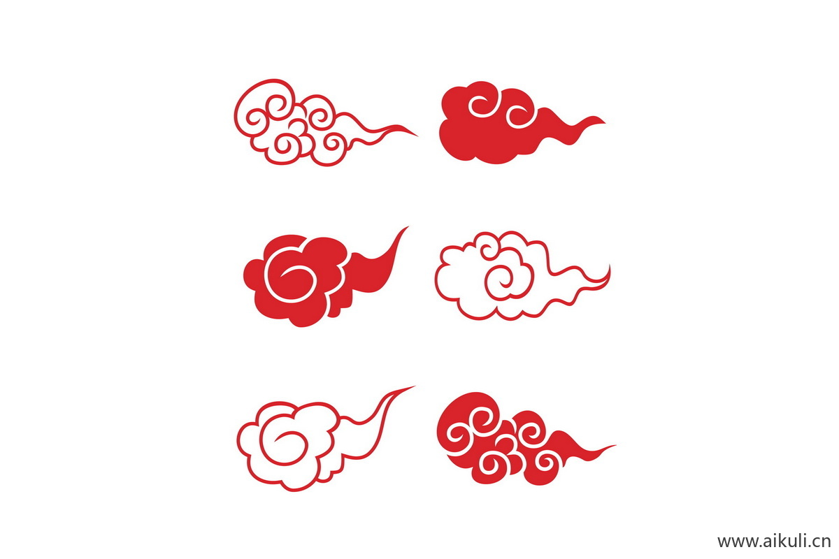 金祥云装饰花纹云纹PNG素材