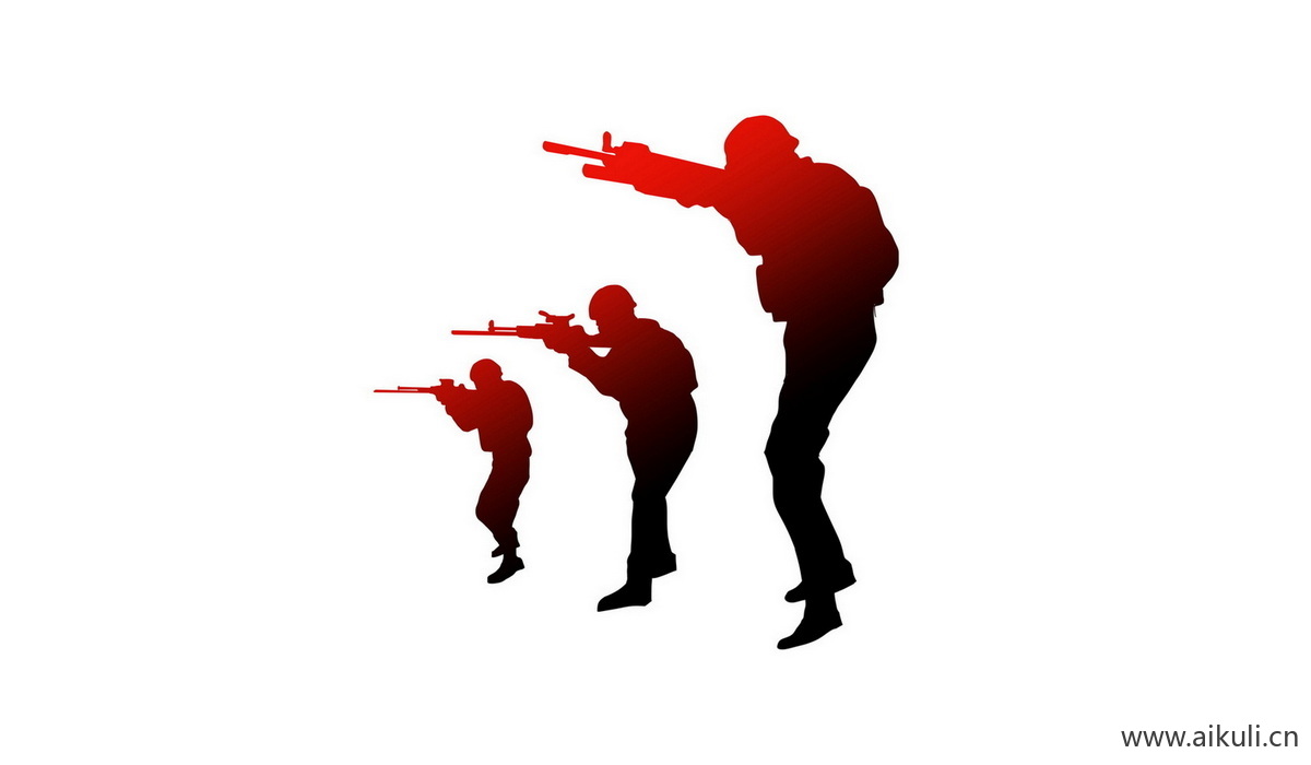 士兵军人战士剪影元素J剪影人PSD素材