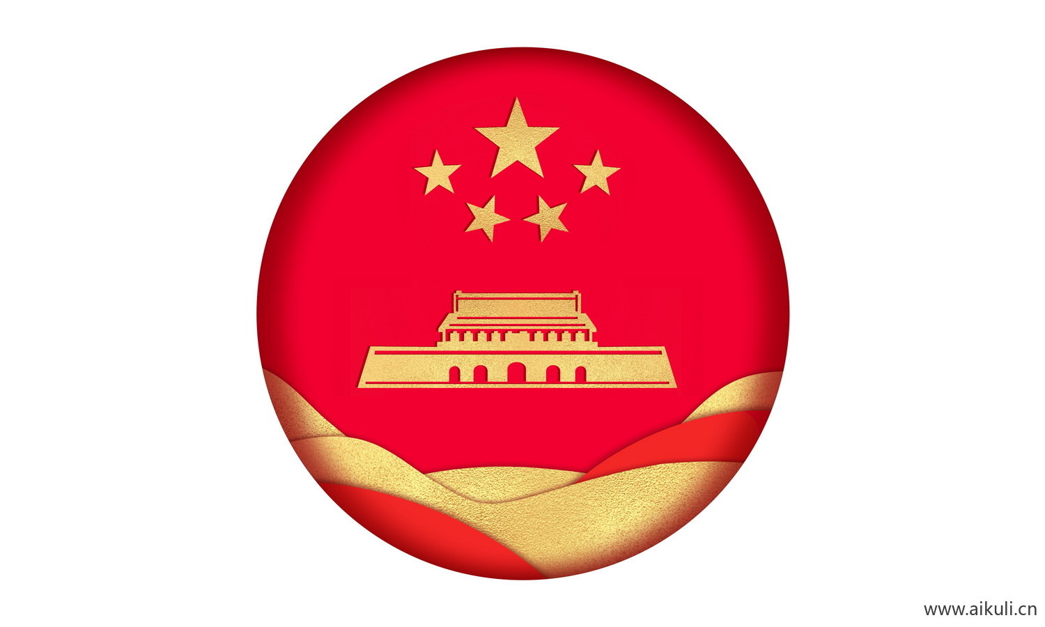 党建元素E天安门剪影PSD素材