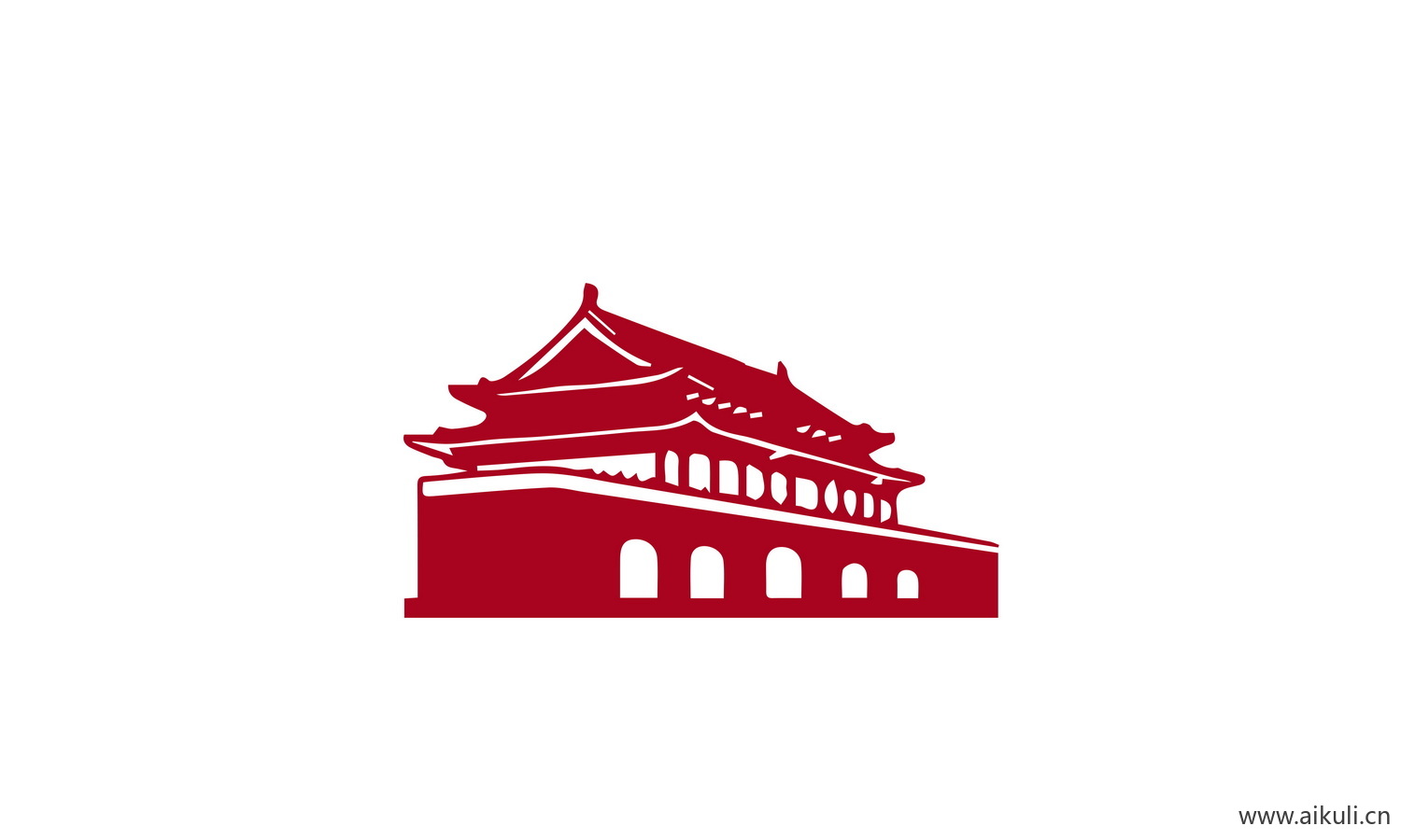 PSDF天安门剪影素材