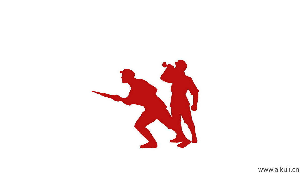 剪影元素E士兵军人战士人PSD素材
