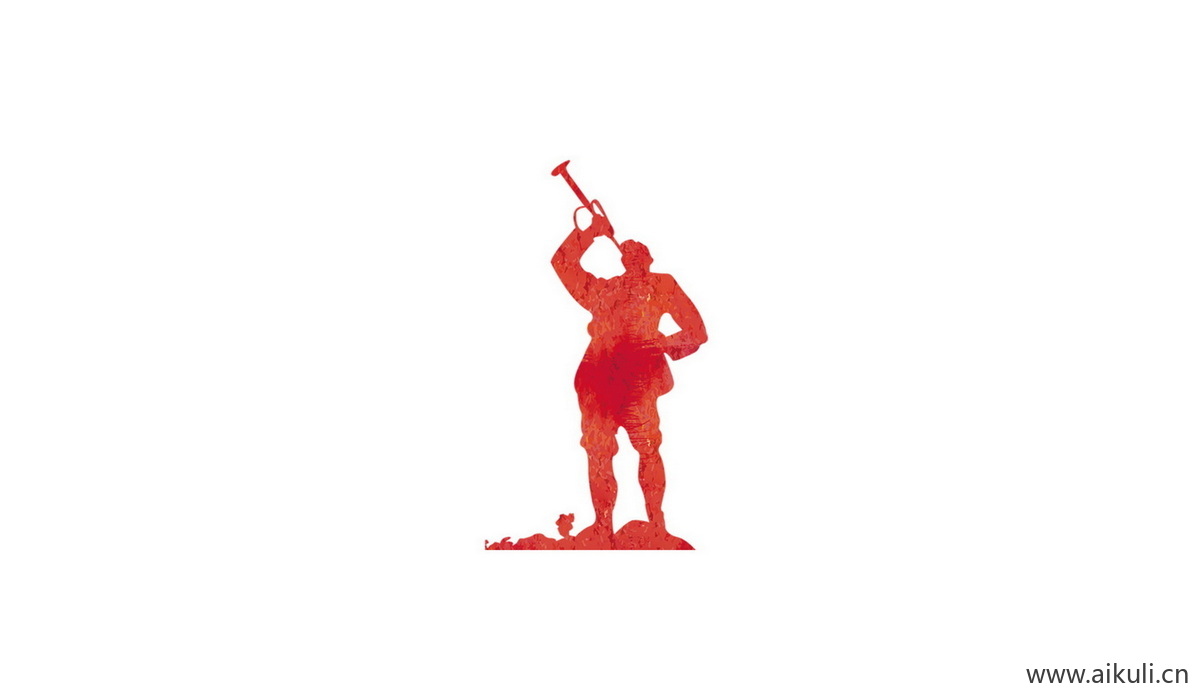 剪影人物F红色士兵战士军PSD素材