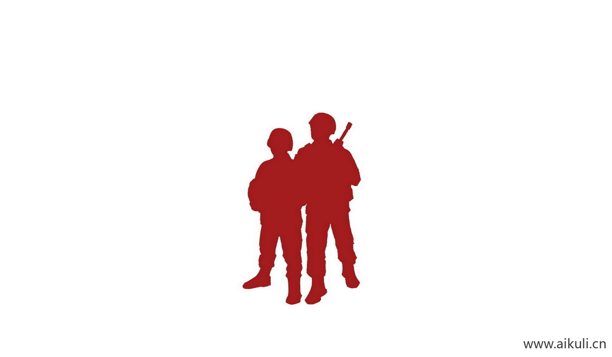 现代J士兵战士剪影元素PSD
