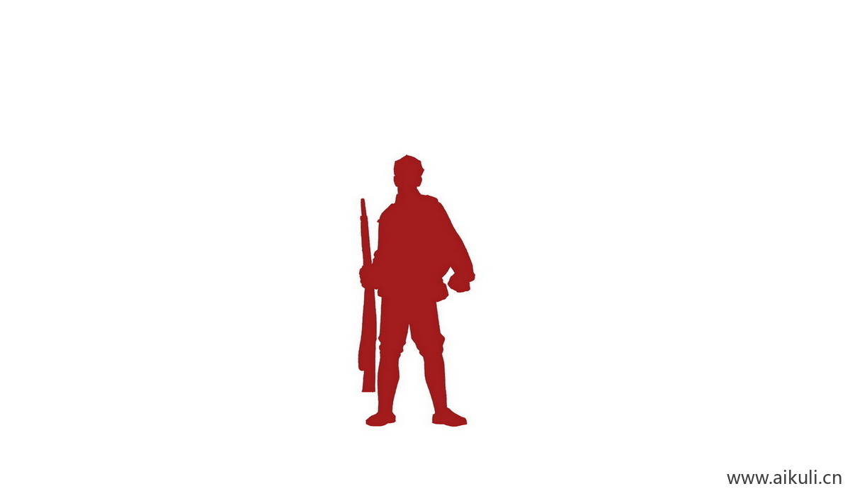 现代I士兵战士剪影元素PSD