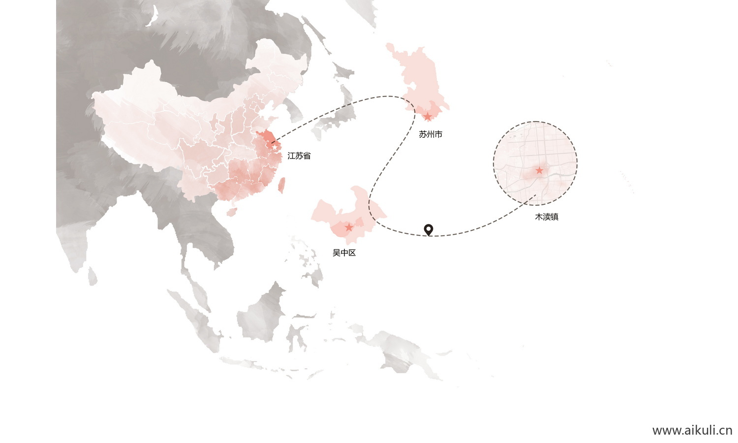 区位分析图- PS素材