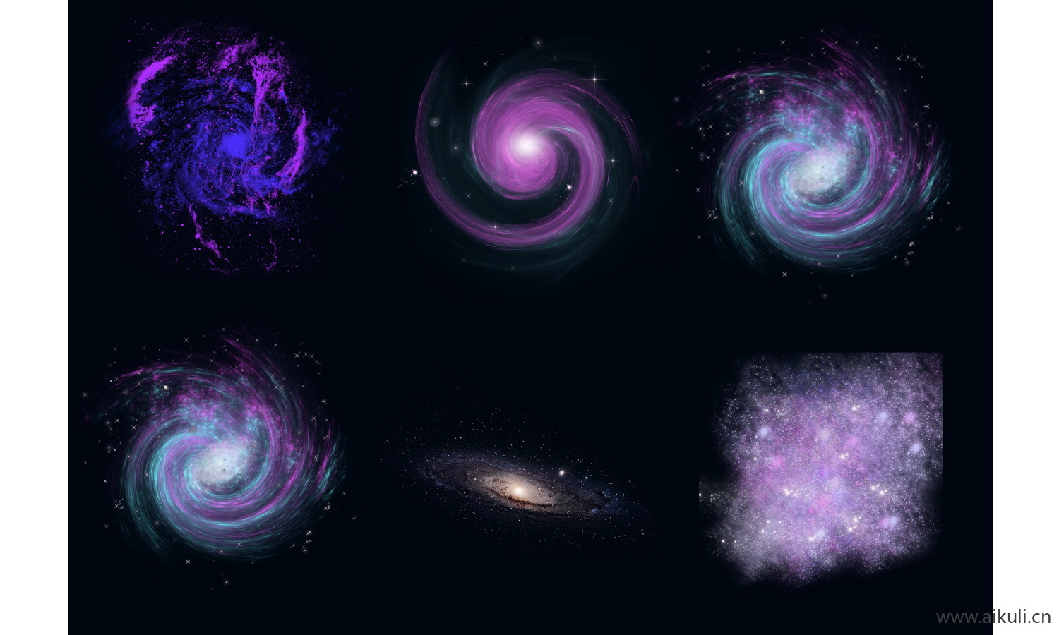 现代宇宙闪烁星空PSD素材