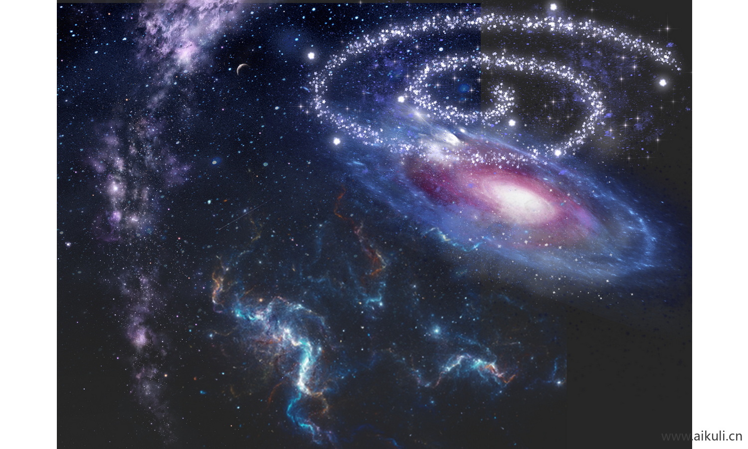 现代夜景X闪烁星空PSD素材