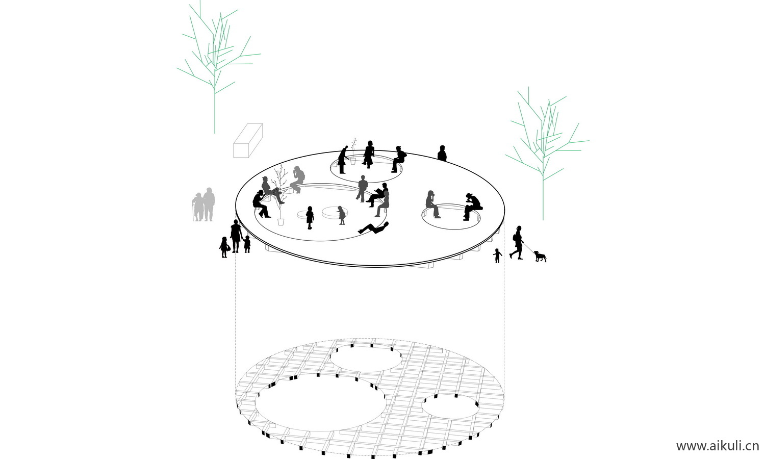人群分析图  景观PS人物分析素材