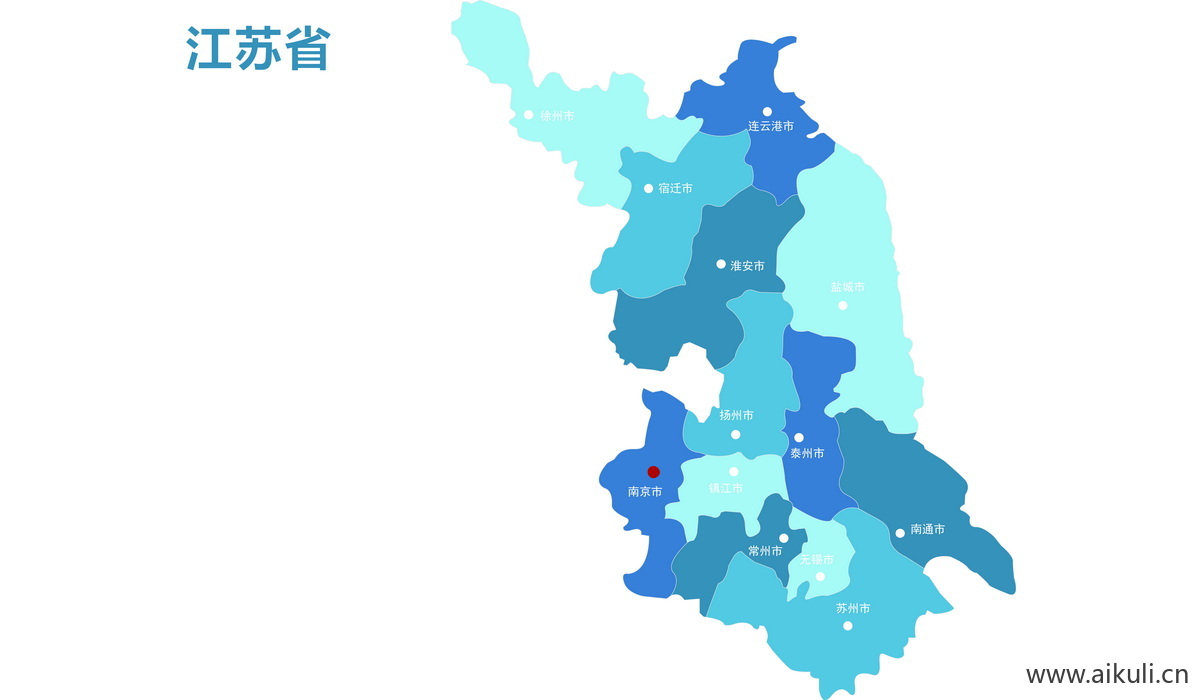 江苏各省地图免抠PSD分层