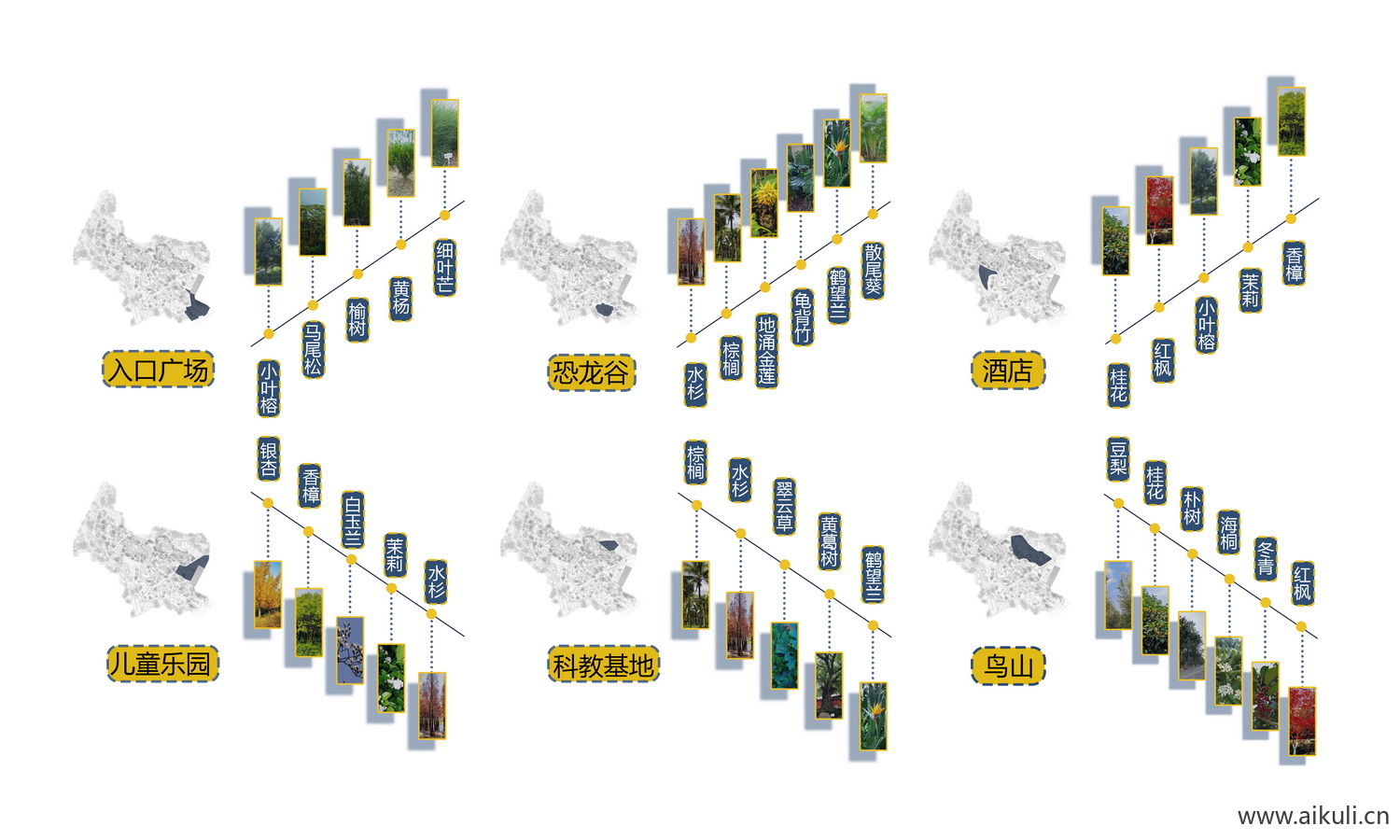 生态植物配植分析图 O素材PSD分层