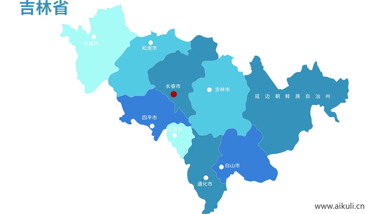 吉林各省地图免抠PSD分层