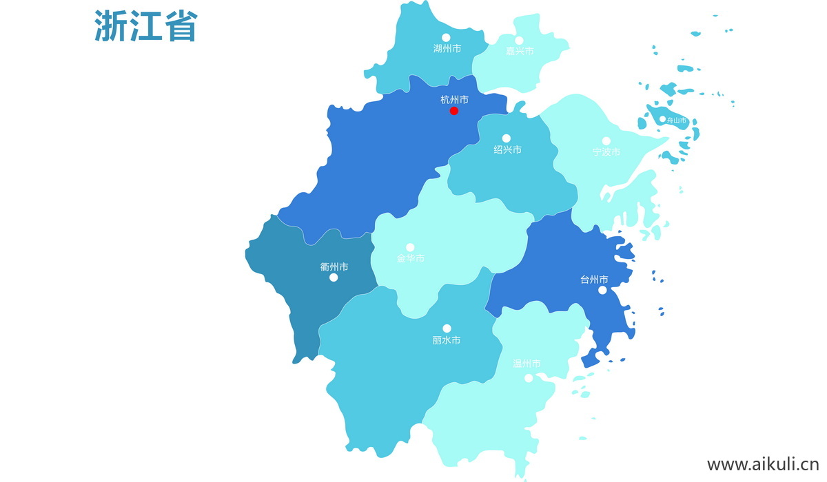 浙江各省地图免抠PSD分层