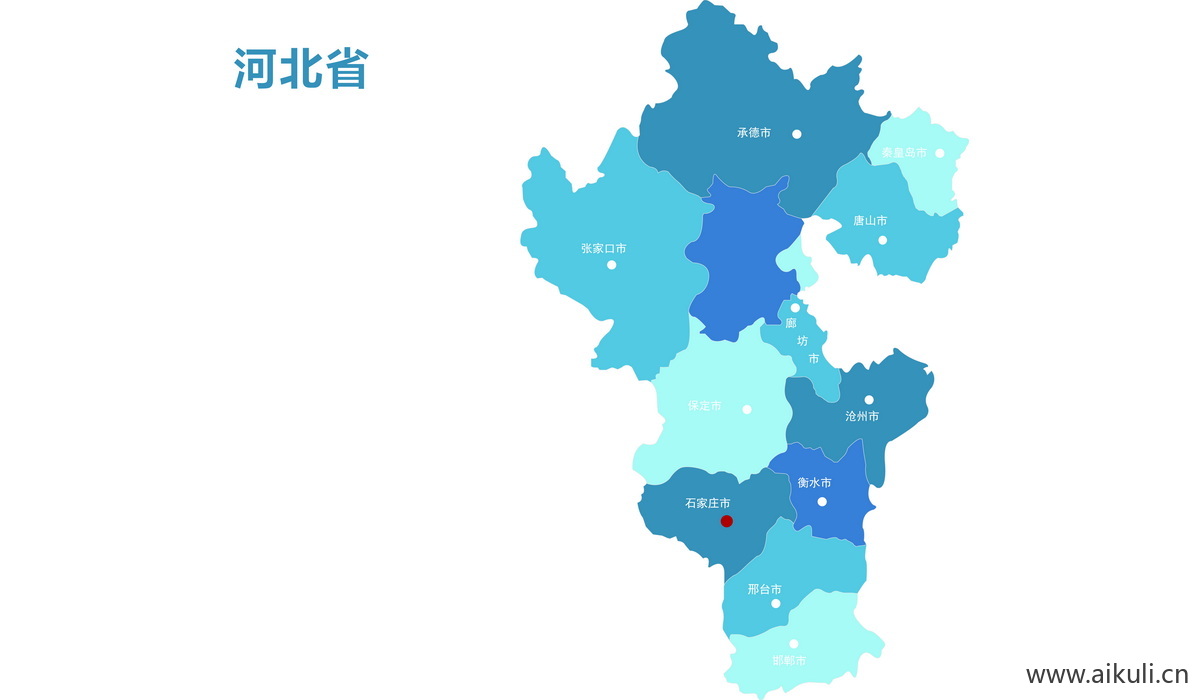 河北各省地图免抠PSD分层