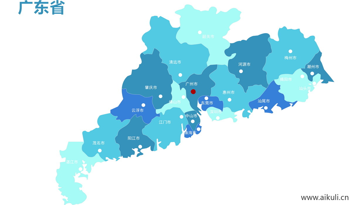 广东各省地图免抠PSD分层
