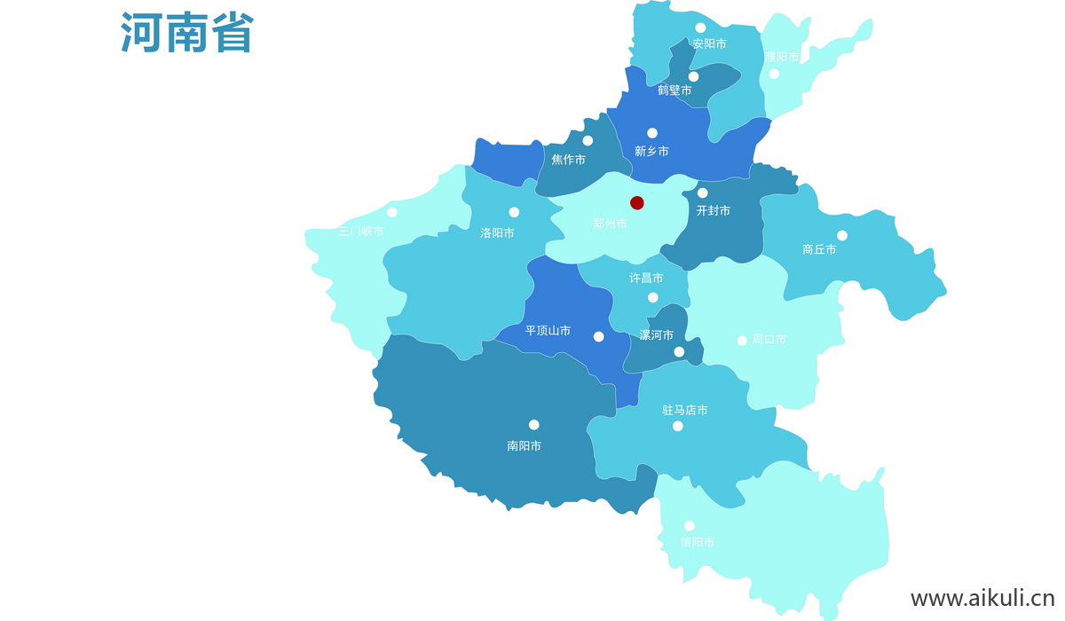 河南各省地图免抠PSD分层