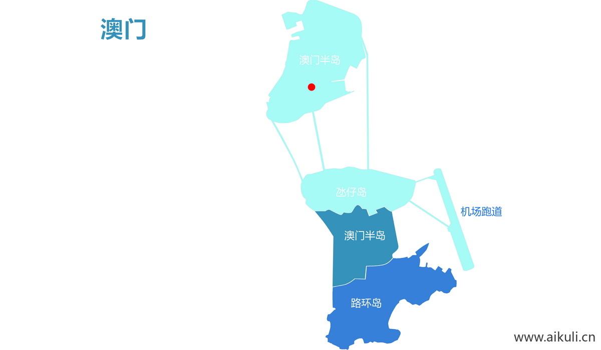 澳门各省地图免抠PSD分层