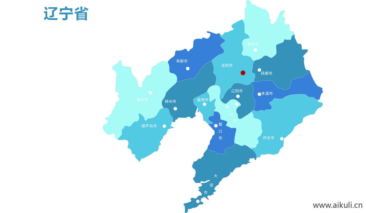 辽宁各省地图免抠PSD分层