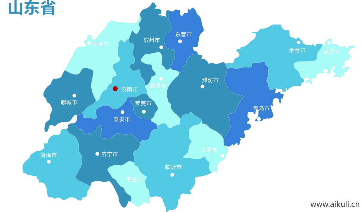 山东各省地图免抠PSD分层