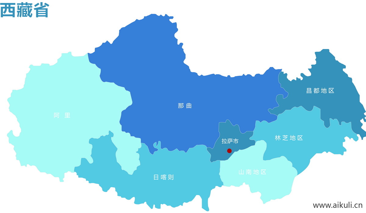 西藏各省地图免抠PSD分层