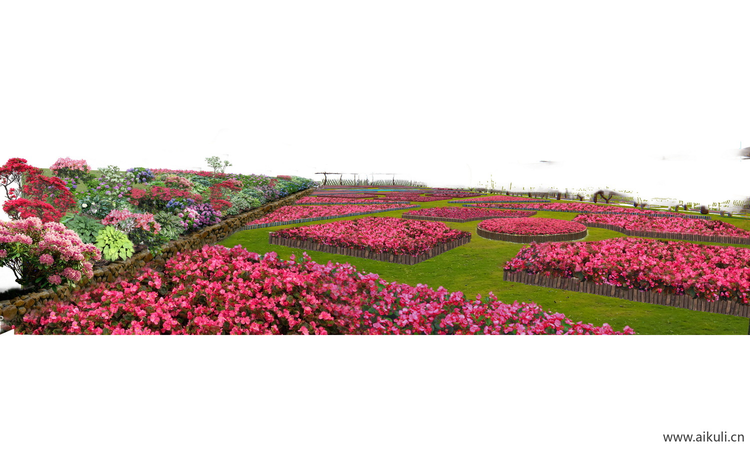 花田花海景观PSD免抠
