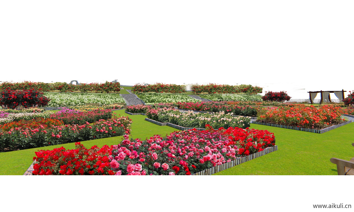 花田花海景观素材PSD免抠