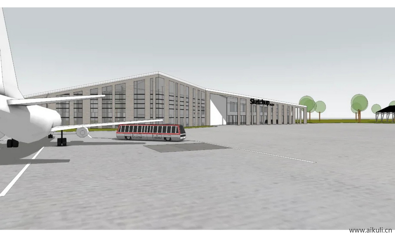 Sketchup机场建筑学