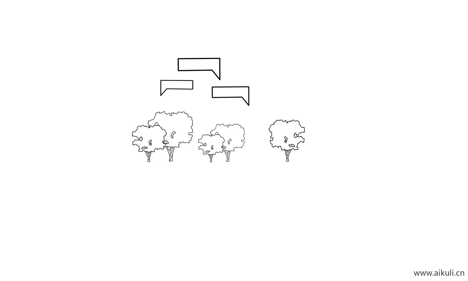 树 标题框 素材
