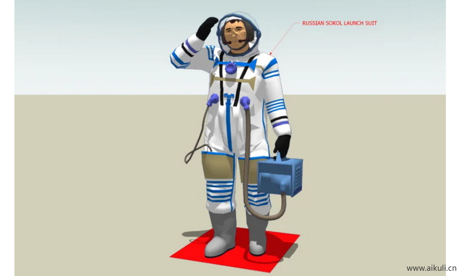 3D航天飞机宇航员服装
