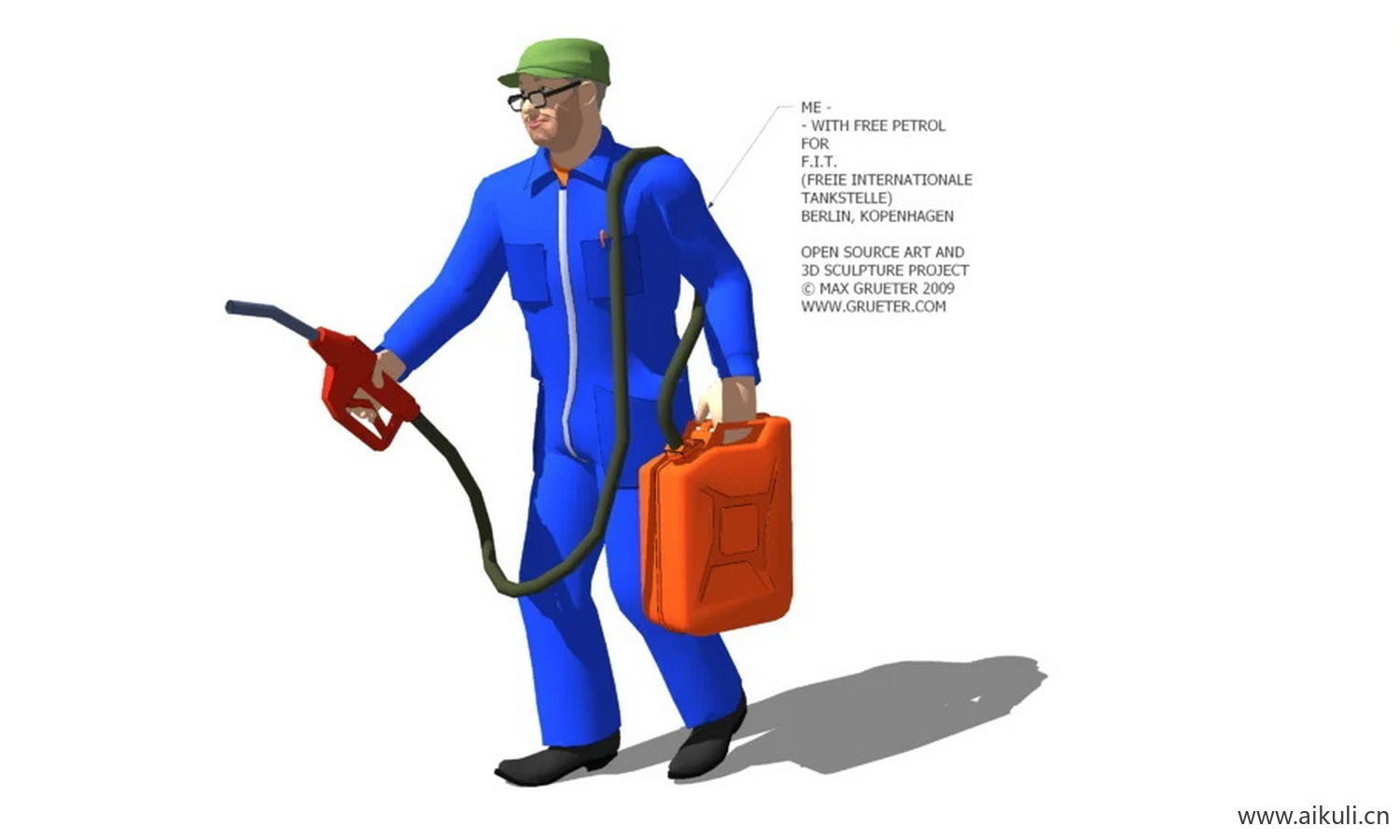 免费加汽油工作人物