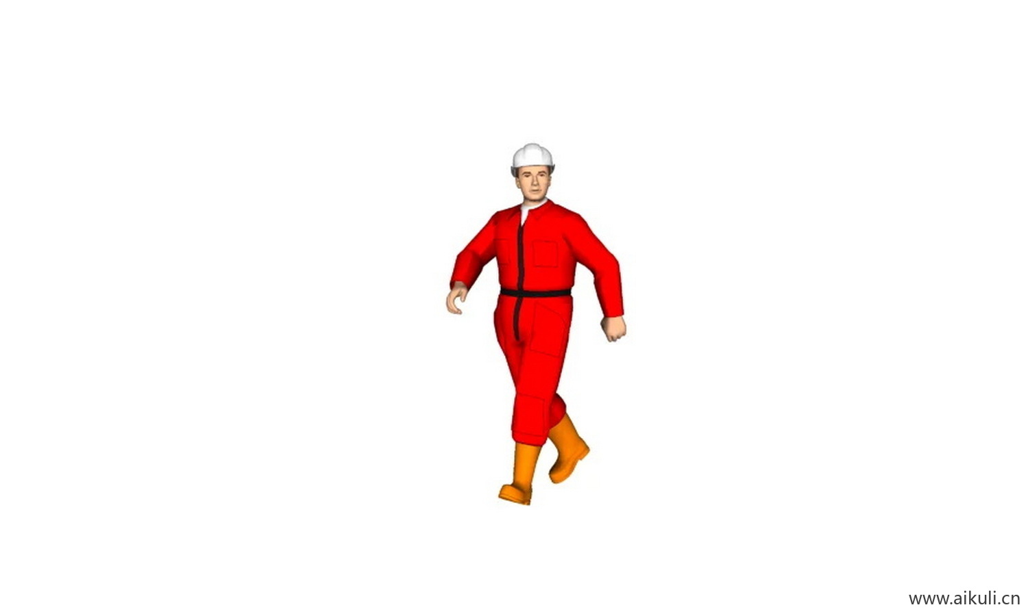 红衣工人木工