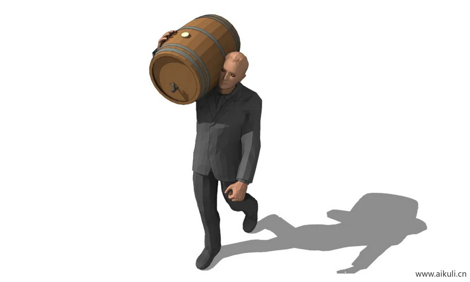 携带枪管人物工作