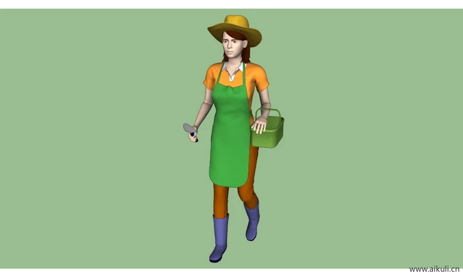 女孩种植女人